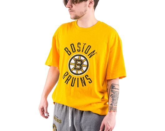 Triko Mitchell & Ness NHL LEGENDARY SLUB S/S TEE BRUINS Light Gold