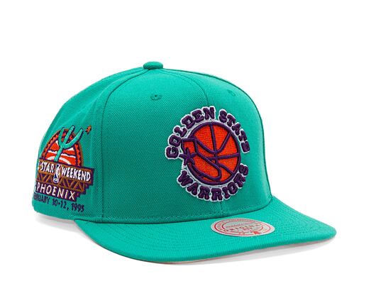 Kšiltovka Mitchell & Ness NBA Desert Green Snapback Hwc Golden State Warriors Teal