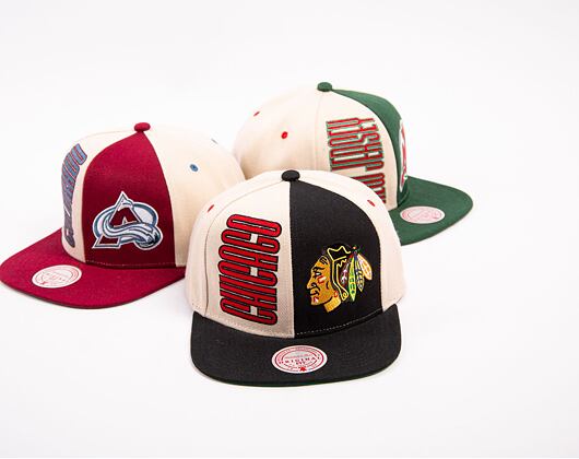 Kšiltovka Mitchell & Ness NHL Pop Panel Snapback Chicago Blackhawks Off White