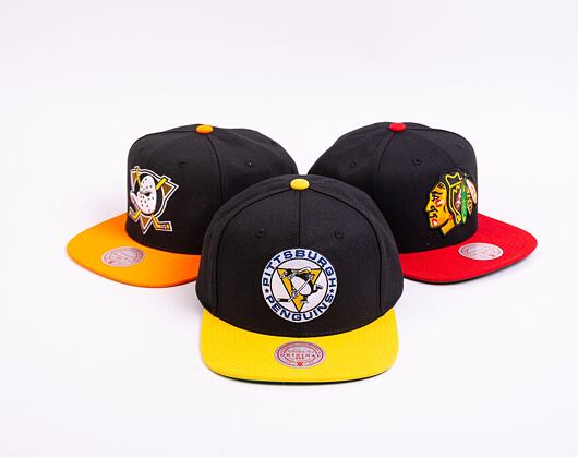 Kšiltovka Mitchell & Ness NHL Team 2 Tone 2.0 Snapback Pittsburgh Penguins Black / Yellow