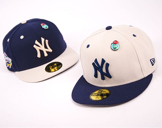 Kšiltovka New Era 59FIFTY MLB World Series Pin New York Yankees Light Navy / Chrome White