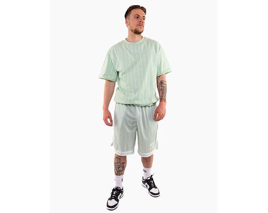 Kraťasy Karl Kani Retro Pinstripes Mesh Shorts light mint/white