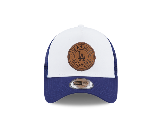 Kšiltovka New Era 9FORTY A-Frame Trucker MLB Team Patch Los Angeles Dodgers White / Dark Royal