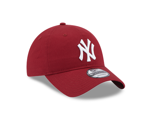 Kšiltovka New Era 9TWENTY MLB League Essential New York Yankees Cardinal / Optic White