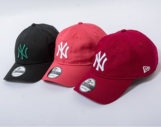 Kšiltovka New Era 9TWENTY MLB League Essential New York Yankees Litmus Pink / Optic White