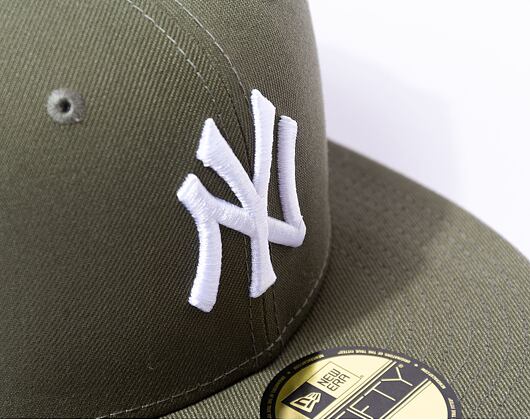 Kšiltovka New Era - 59FIFTY League Essential - NY Yankees - New Olive / White