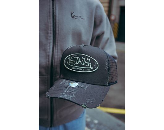 Kšiltovka Von Dutch Trucker Kiruna - Cotton Twill - Black/Green