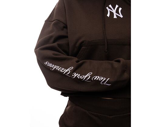 Dámská mikina New Era MLB Lifestyle Crop Hoody New York Yankees Brown / White