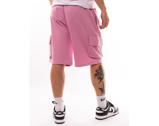 Kraťasy New Era Essentials Cargo Shorts Fondant Pink / White