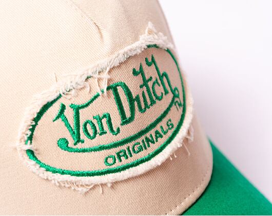 Kšiltovka Von Dutch Trucker Kalmar - Cotton Twill - Green/Cream