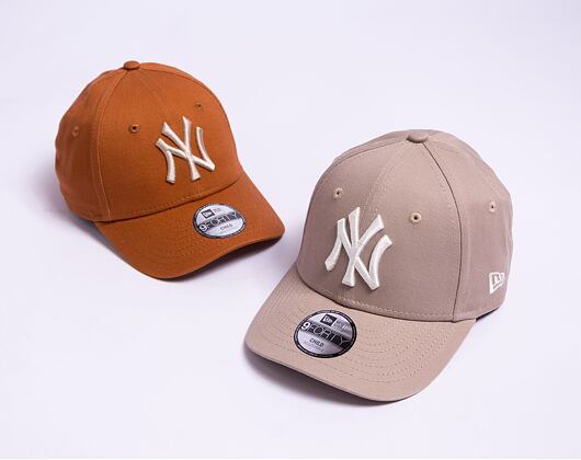 Dětská kšiltovka New Era 9FORTY Kids MLB League Essential New York Yankees Ash Brown / Off White