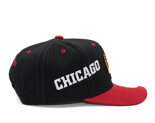 Kšiltovka Mitchell & Ness Overbite Pro Snapback Chicago Blackhawks Black