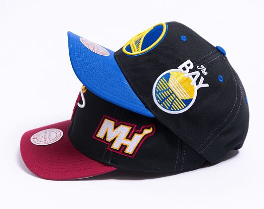 Kšiltovka Mitchell & Ness Overbite Pro Snapback Golden State Warriors Black