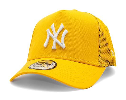 Kšiltovka New Era 9FORTY A-Frame Trucker MLB League Essential New York Yankees - Juicy Yellow / Whit