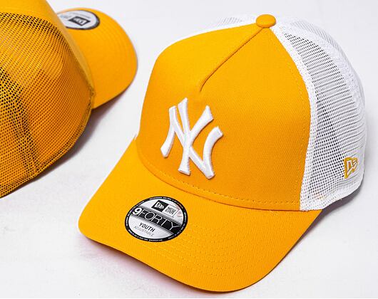 Dětská kšiltovka New Era 9FORTY Kids A-Frame Trucker MLB New York Yankees - Juicy Yellow / White