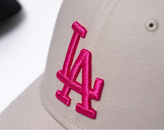 Kšiltovka New Era 9FORTY MLB League Essential Los Angeles Dodgers - Stone / Blush Pink