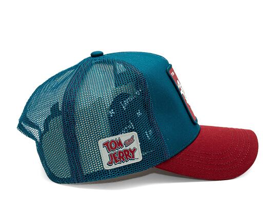 Kšiltovka Capslab Tom and Jerry Trucker - Scary Tom - Darky Blue / Burgundy