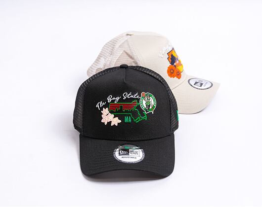 Kšiltovka New Era 9FORTY A-Frame Trucker NBA Boston Celtics - Black