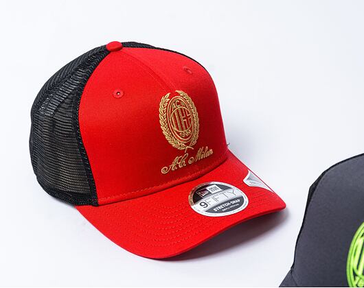 Kšiltovka New Era - 9FIFTY Stretch-Snap Hearitage Gold - AC Milan - Scarlet