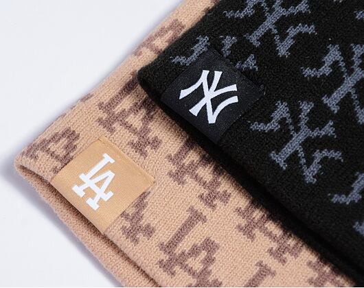 Kulich New Era - Jacquard Skull Beanie - LA Dodgers - Beige