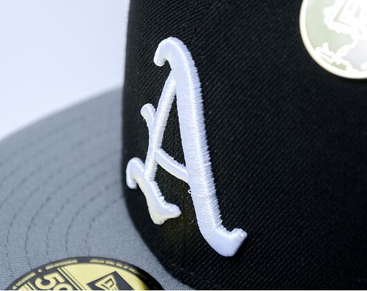 Kšiltovka New Era - 59FIFTY Contrast Pin - Oakland Athletics - Black