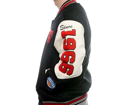 Bunda Mitchell & Ness - Team History Varsity Jacket Vintage Logo - Chicago Bulls - Black