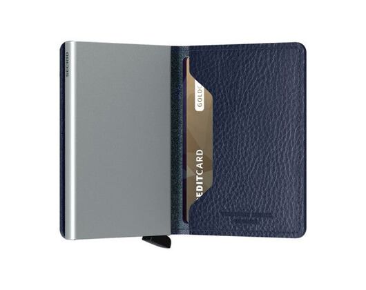 Secrid Slimwallet Vegetable Tanned Navy-Silver