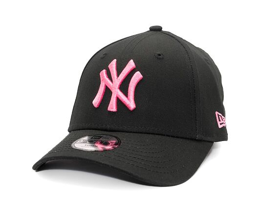 Dětská Kšiltovka New Era - 9FORTY Kids MLB Neon - NY Yankees - Black / Pink Glow