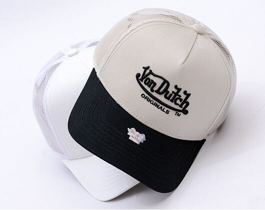 Kšiltovka Von Dutch - Trucker Newark - Caps - Cot Twill - Black/ Cream