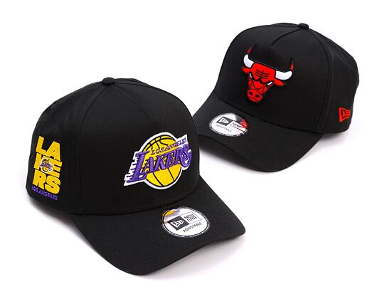 Kšiltovka New Era - NBA Side Patch 9FORTY A-Frame - LA Lakers - Black