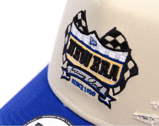 Kšiltovka New Era - Motosport 9FORTY Trucker - Cream / Light Royal