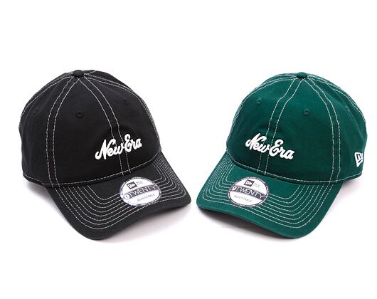 Kšiltovka New Era - Contrast Stitch 9TWENTY - Dark Green / White