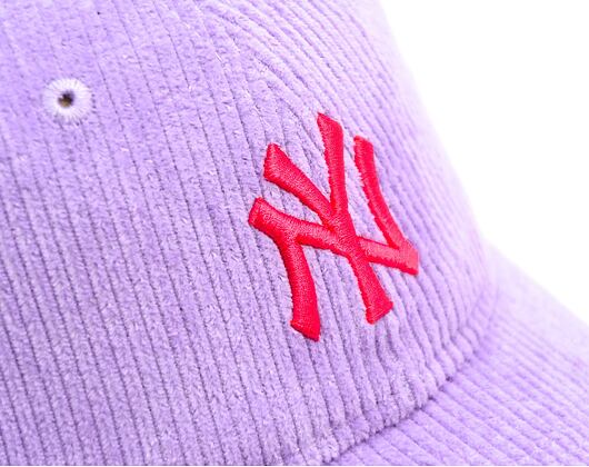 Dámská Kšiltovka New Era - MLB Cord 9TWENTY - NY Yankees - Purple / Energy Red