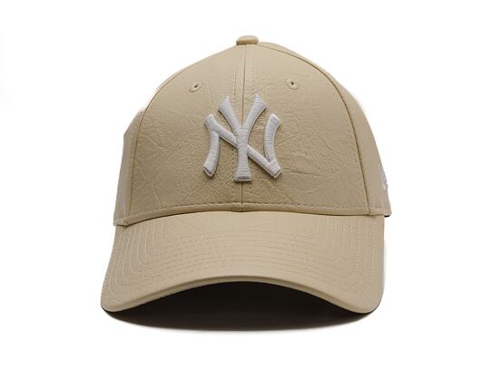 Dámská Kšiltovka New Era - MLB Crinkled PU 9FORTY - NY Yankees - Stone