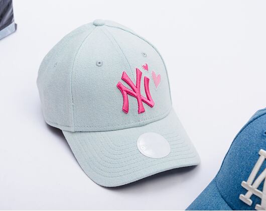 Dámská Kšiltovka New Era - MLB Denim Icon 9FORTY - NY Yankees - Pastel Blue / Pink