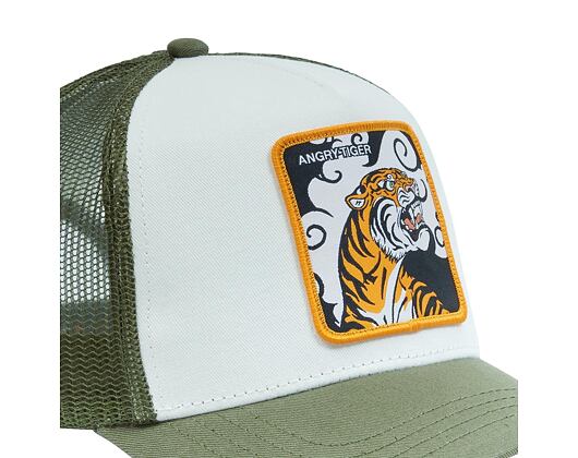 Kšiltovka Capslab - Trucker Angry Tiger - Green