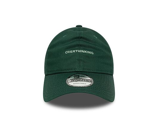 Kšiltovka New Era - Slogan 9TWENTY Overthinking - Dark Green