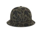 New Era Explorer Hibiscus Print New Olive Bucket Hat