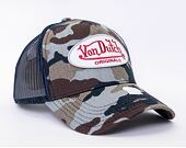 Von Dutch Boston Trucker Cotton Twill Camo/Navy Cap