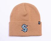 '47 Brand NHL Seattle Kraken Haymaker '47 Cuff Knit Camel Winter Beanie