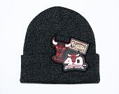 Mitchell & Ness XL LOGO PATCH KNIT HWC Chicago Bulls Black Winter Beanie