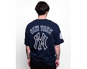 New Era Heritage Back Print Oversized Tee New York Yankees Oceanside Blue / Off White T-Shirt