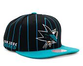 Kšiltovka Mitchell & Ness NHL TEAM PIN SNAPBACK SHARKS Black