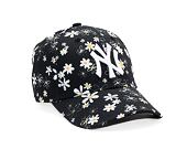 Dětská Kšiltovka New Era 9FORTY Kids MLB All Over Print Daisy New York Yankees Black / White