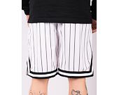 Karl Kani Small Signature Pinstripe Mesh Shorts white/black