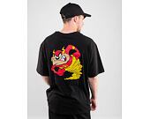 Triko New Era Superhero × Looney Tunes Character Oversized Tee Black