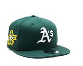 Kšiltovka New Era 9FIFTY MLB Team Side Patch Oakland Athletics Dark Green / White