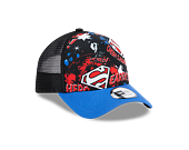 Dětská Kšiltovka New Era 9FORTY Kids A-Frame Trucker DC Print Superman Blue Azure / Black