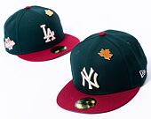 Kšiltovka New Era 59FIFTY MLB "Leaf Drop" WS Patch New York Yankees Green / White