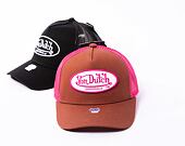 Kšiltovka Von Dutch Trucker Boston - Cotton Twill - Brown/Pink